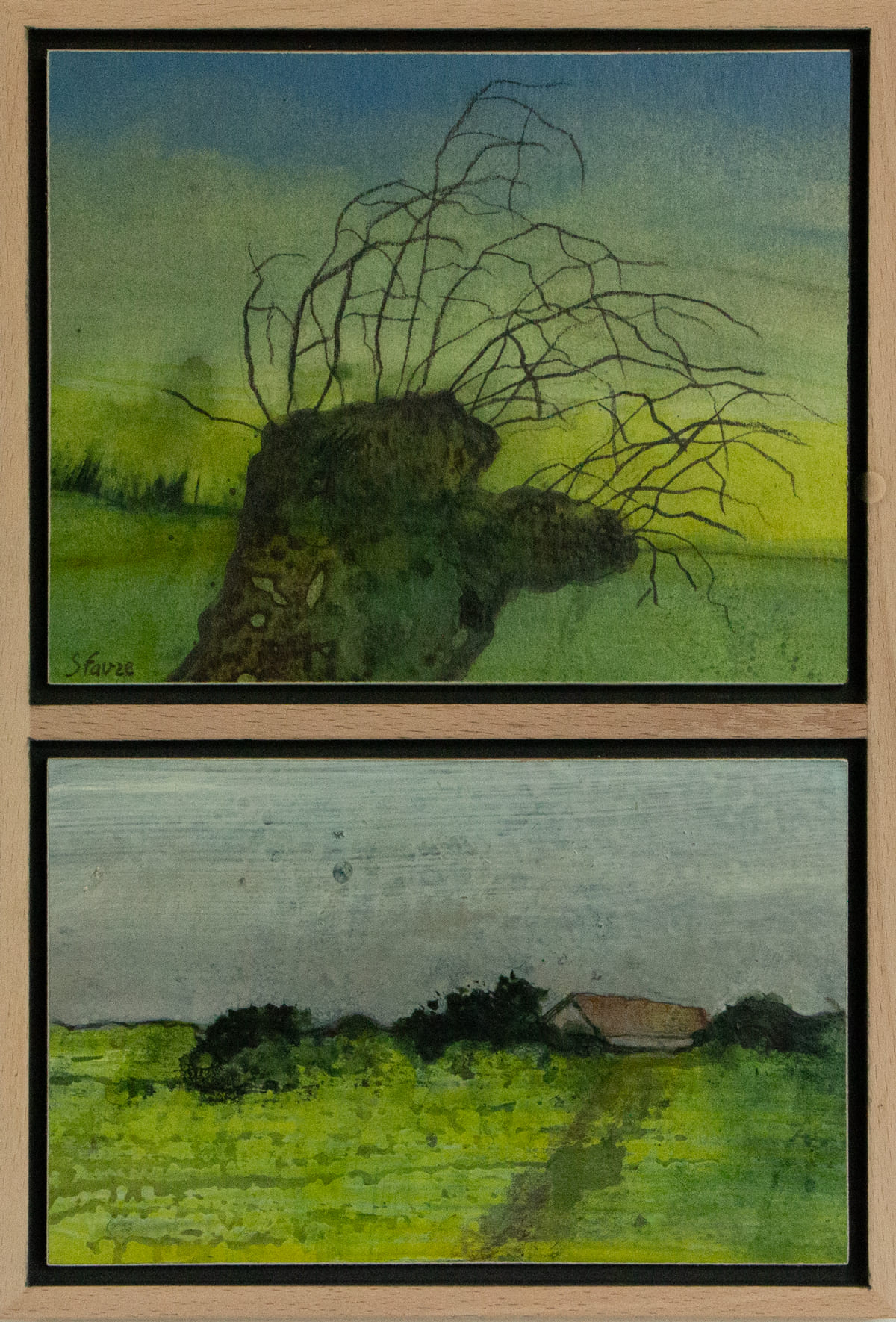 La petite Maison / Diptyque - Peinture  de Sophie Favre