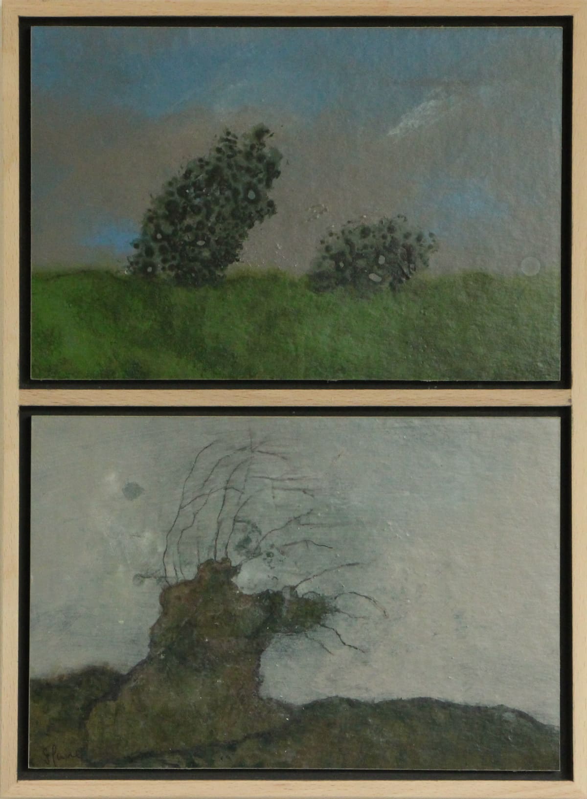 Les arbres / Diptyque - Peinture  de Sophie Favre