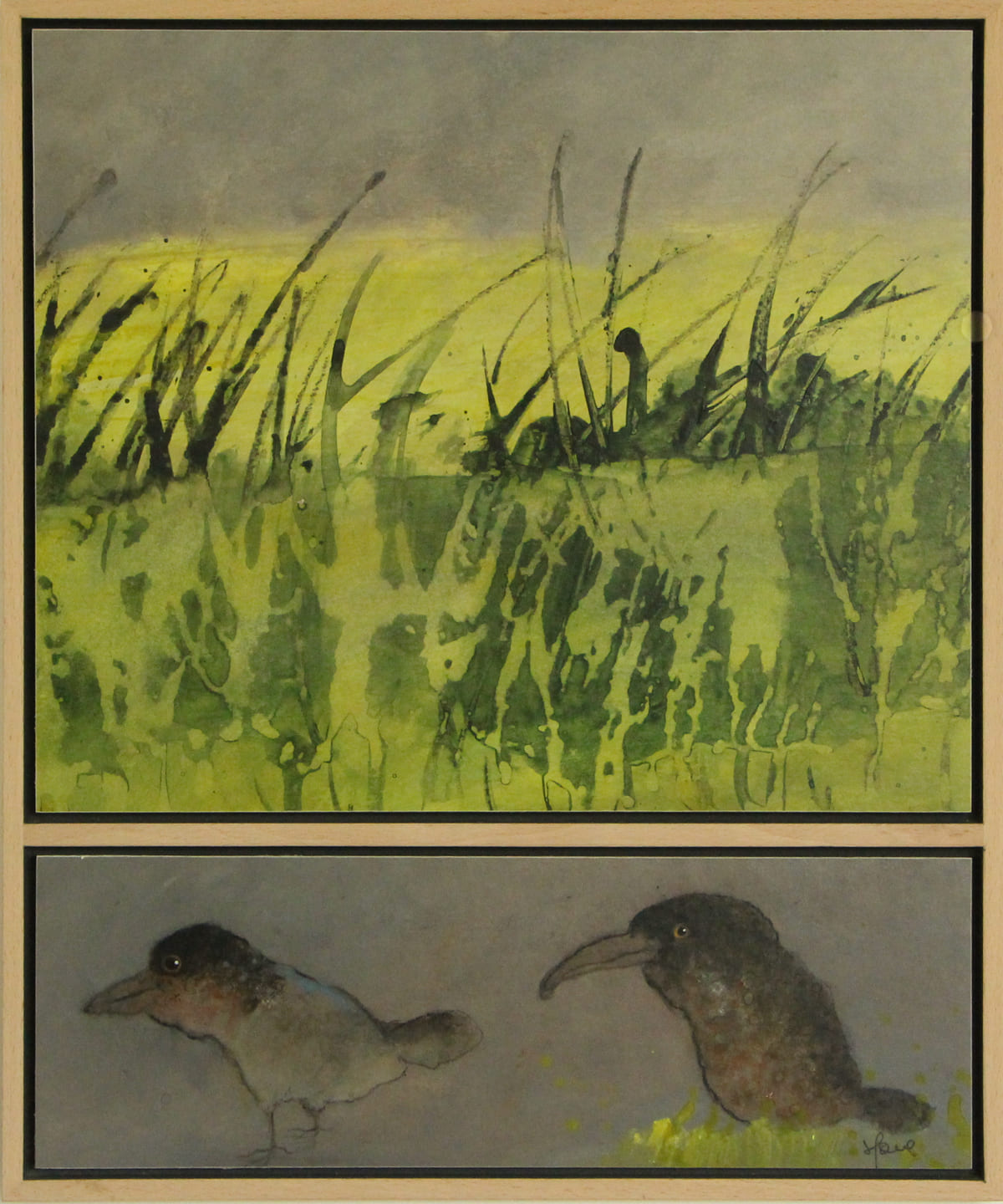 L étang / Diptyque - Peinture  de Sophie Favre