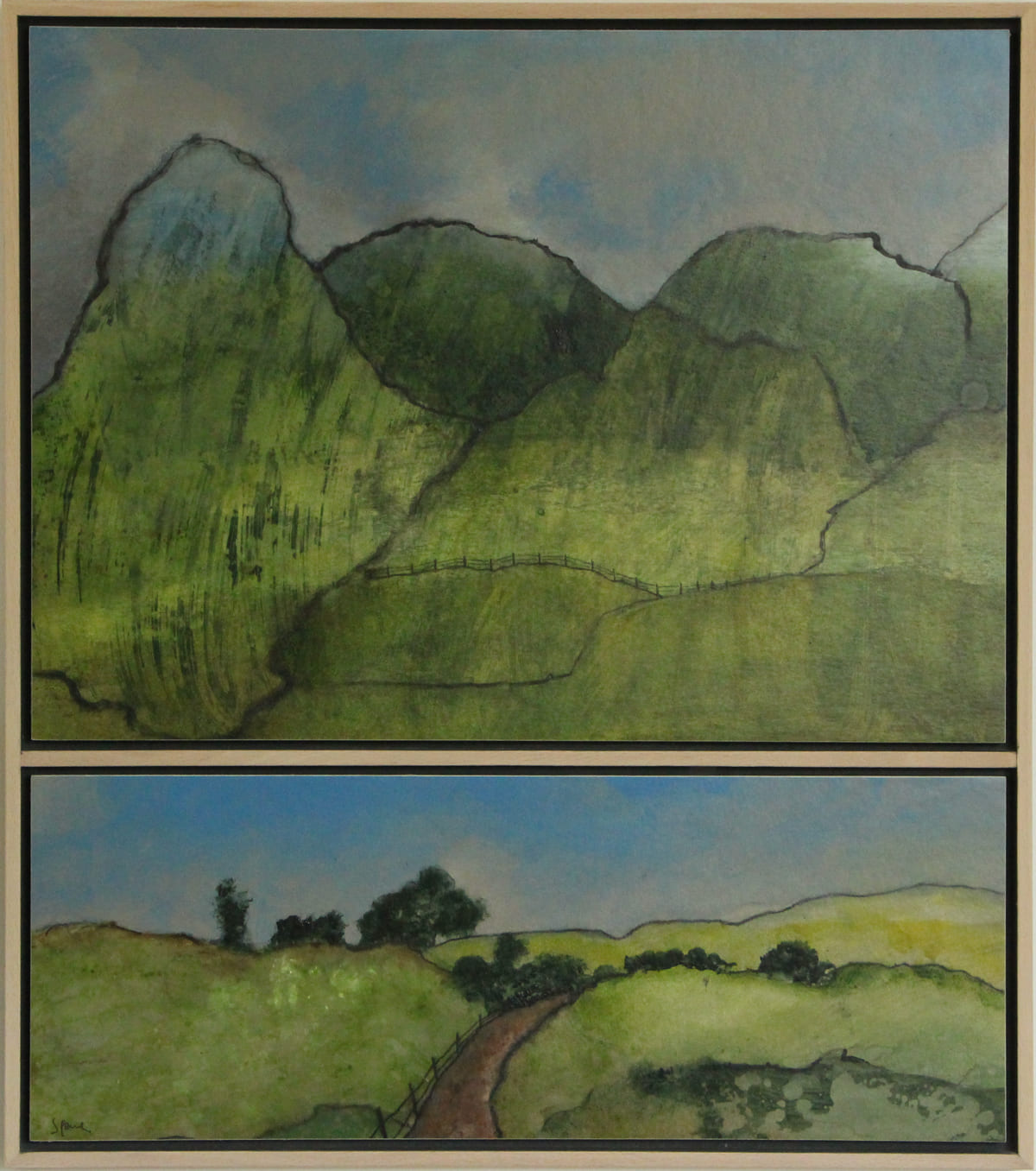 Montagne / Diptyque - Peinture  de Sophie Favre