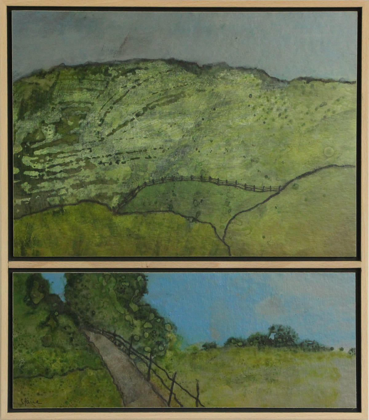 Montagne / Diptyque - Peinture  de Sophie Favre