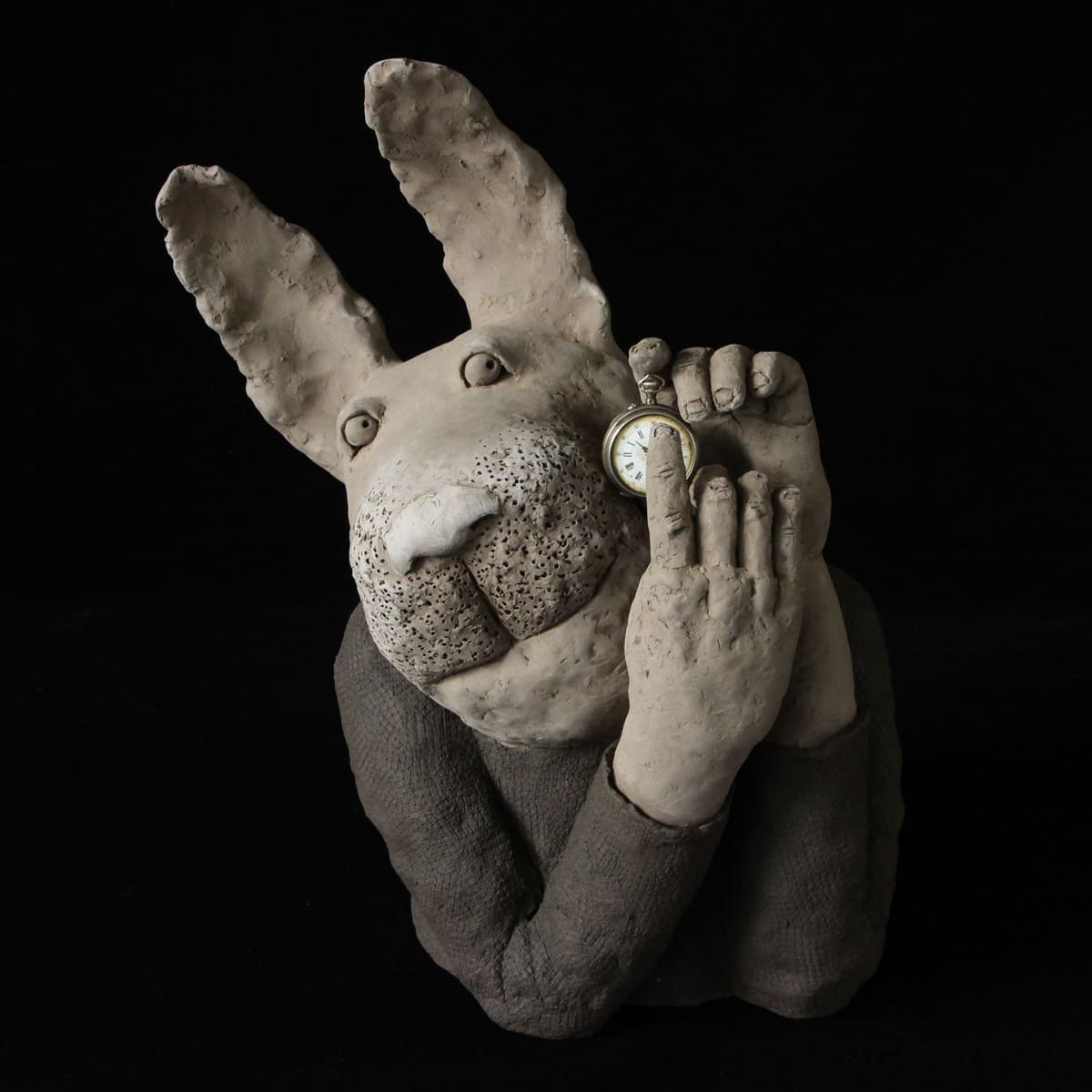 Le lapin d'Alice - Terrecuite de Sophie Favre
